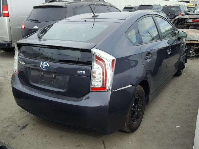 JTDKN3DUXF0467170 - 2015 TOYOTA PRIUS CHARCOAL photo 4