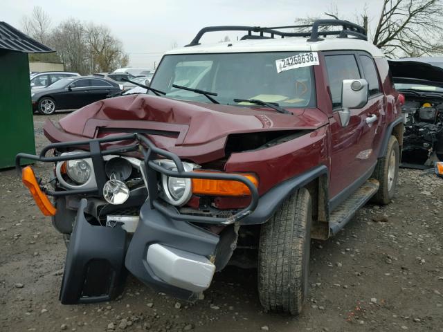 JTEZU11F68K001878 - 2008 TOYOTA FJ CRUISER RED photo 2