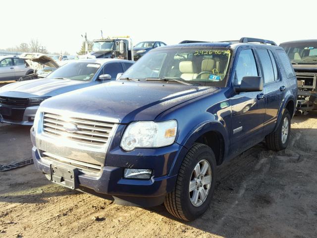 1FMEU73E98UA09645 - 2008 FORD EXPLORER X BLUE photo 2