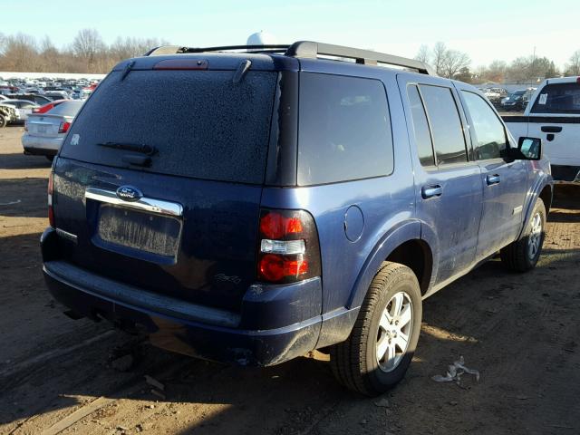 1FMEU73E98UA09645 - 2008 FORD EXPLORER X BLUE photo 4