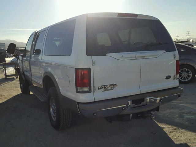 1FMSU43F8YED83796 - 2000 FORD EXCURSION WHITE photo 3