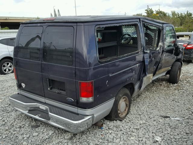 1FMRE11W8XHB67845 - 1999 FORD ECONOLINE BLUE photo 4