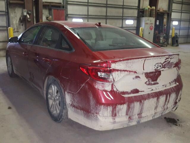 5NPE24AF2HH590887 - 2017 HYUNDAI SONATA SE RED photo 3