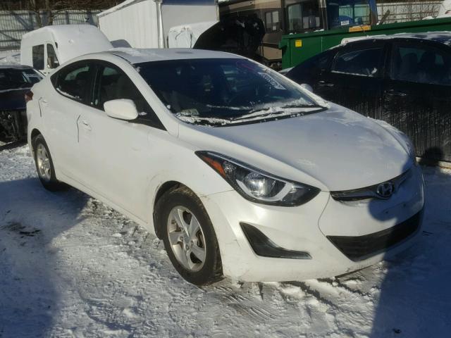 5NPDH4AEXFH551673 - 2015 HYUNDAI ELANTRA SE WHITE photo 1