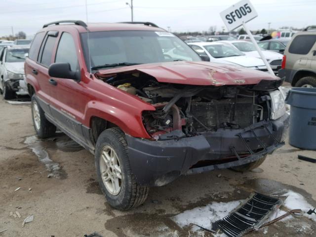 1J4GW48S74C236881 - 2004 JEEP GRAND CHER RED photo 1