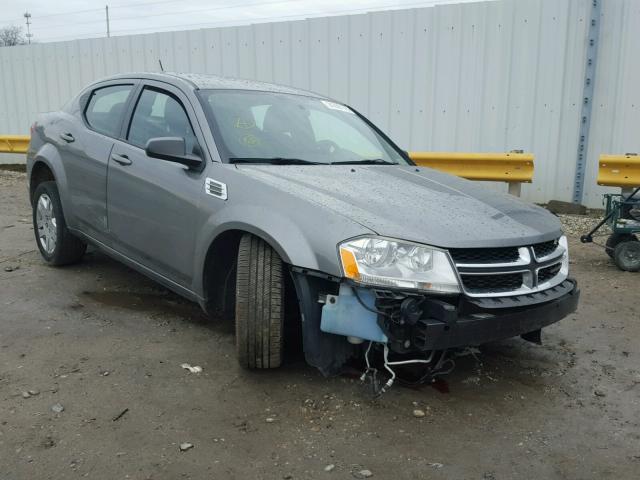 1C3CDZAB1CN216943 - 2012 DODGE AVENGER SE GRAY photo 1