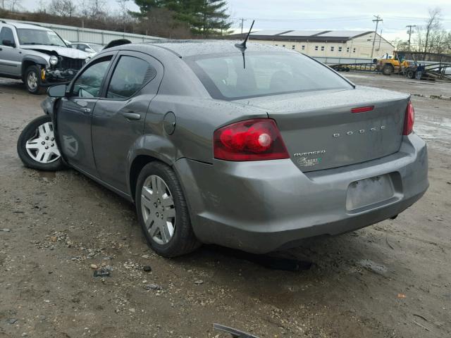 1C3CDZAB1CN216943 - 2012 DODGE AVENGER SE GRAY photo 3