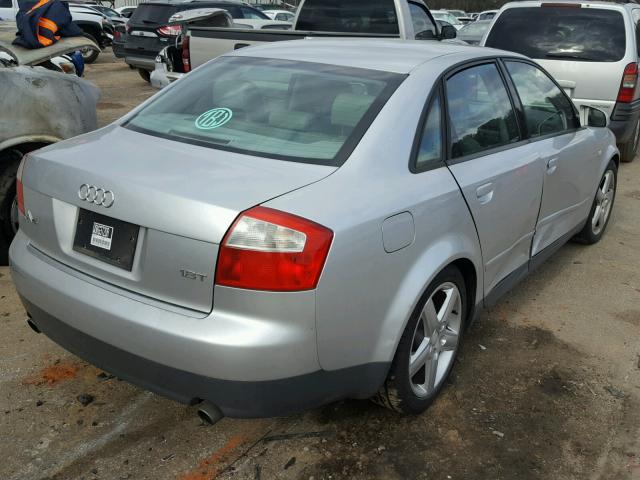 WAUJC68E72A213150 - 2002 AUDI A4 1.8T SILVER photo 4