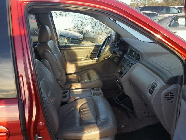 5FNRL18922B051835 - 2002 HONDA ODYSSEY EX RED photo 5