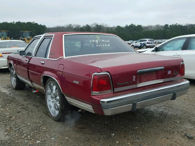 2FACP74F5MX152689 - 1991 FORD CROWN VICT RED photo 3