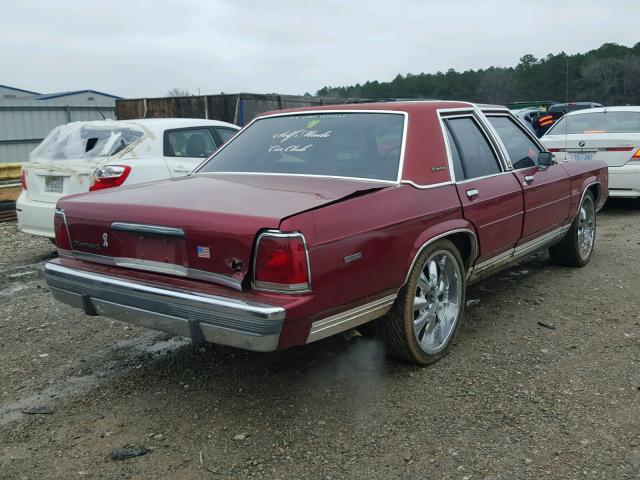 2FACP74F5MX152689 - 1991 FORD CROWN VICT RED photo 4