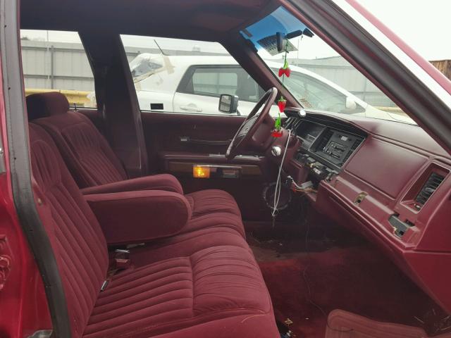 2FACP74F5MX152689 - 1991 FORD CROWN VICT RED photo 5