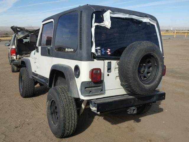 1J4FY19S6XP453421 - 1999 JEEP WRANGLER / WHITE photo 3