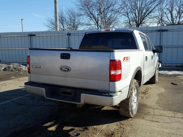 1FTPW14575KB45010 - 2005 FORD F150 SUPER SILVER photo 4