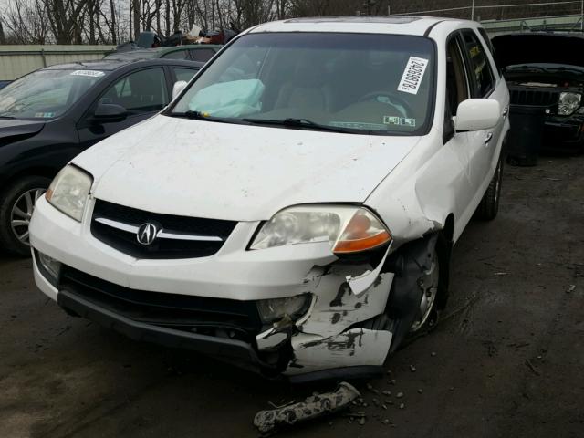 2HNYD182X3H520798 - 2003 ACURA MDX WHITE photo 2