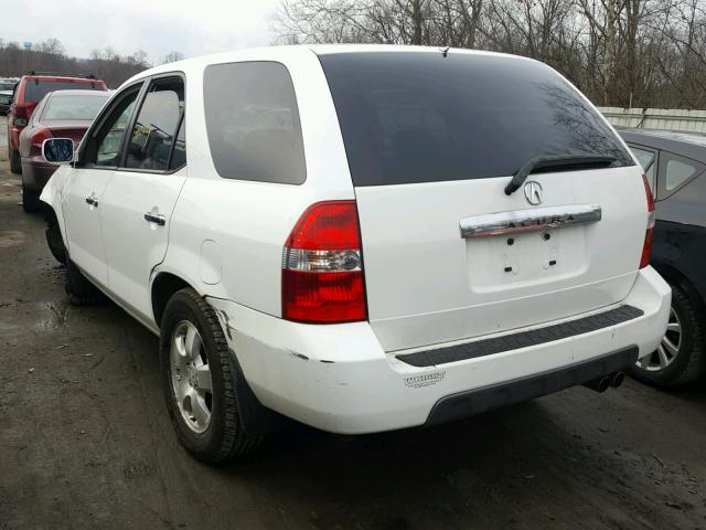 2HNYD182X3H520798 - 2003 ACURA MDX WHITE photo 3