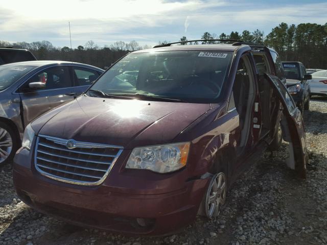 2A8HR54P98R776344 - 2008 CHRYSLER TOWN & COU BURGUNDY photo 2