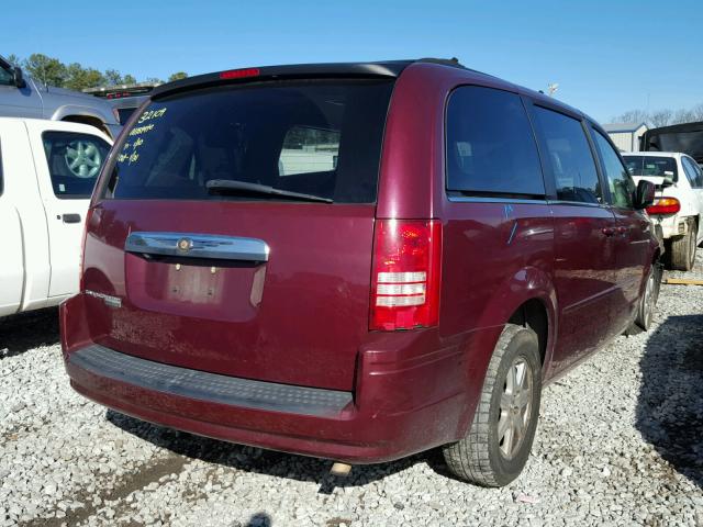 2A8HR54P98R776344 - 2008 CHRYSLER TOWN & COU BURGUNDY photo 4