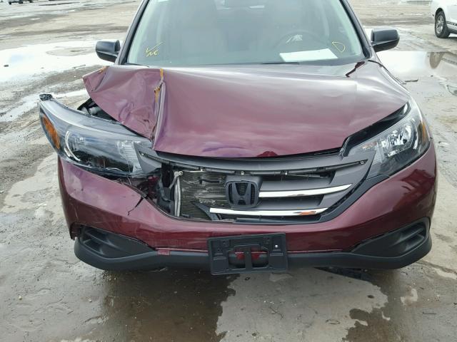 5J6RM3H35EL013399 - 2014 HONDA CR-V LX RED photo 9