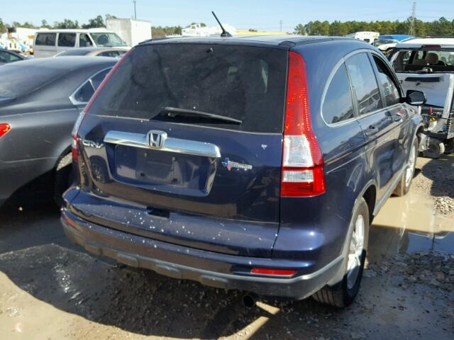 5J6RE3H58AL004821 - 2010 HONDA CR-V EX BLUE photo 4