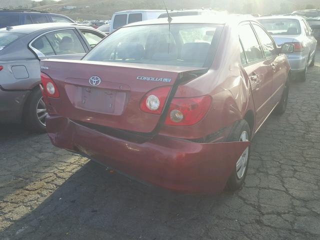 1NXBR32E85Z497111 - 2005 TOYOTA COROLLA CE RED photo 4