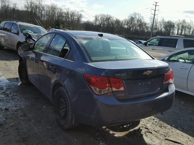 1G1PC5SB0E7258446 - 2014 CHEVROLET CRUZE LT GRAY photo 3