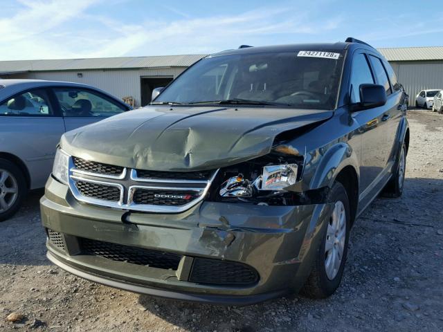 3C4PDCAB3HT691298 - 2017 DODGE JOURNEY SE GREEN photo 2