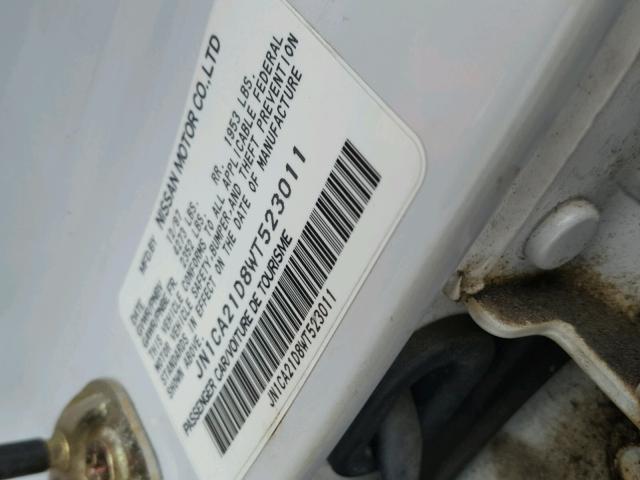 JN1CA21D8WT523011 - 1998 NISSAN MAXIMA GLE WHITE photo 10