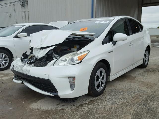 JTDKN3DU5D5549193 - 2013 TOYOTA PRIUS WHITE photo 2