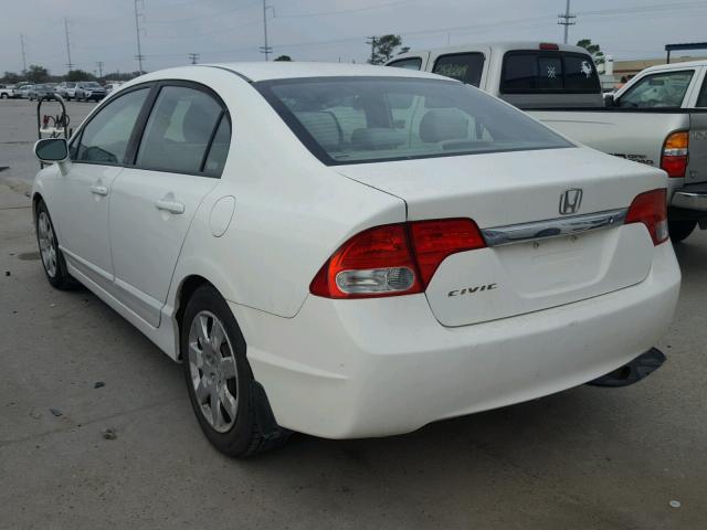 1HGFA16519L018441 - 2009 HONDA CIVIC LX WHITE photo 3