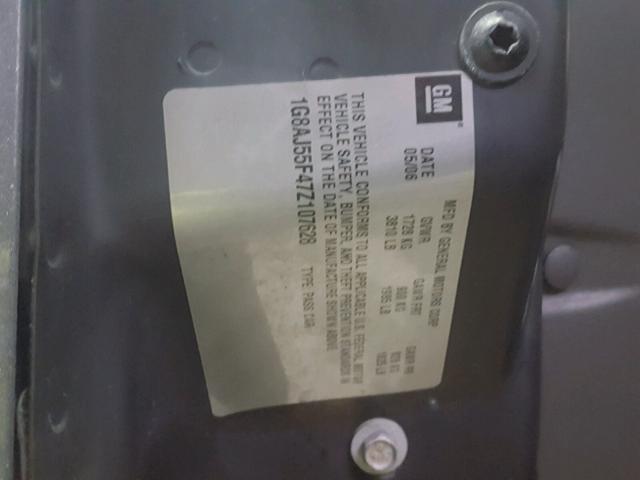 1G8AK55F46Z184379 - 2006 SATURN ION LEVEL BLACK photo 10