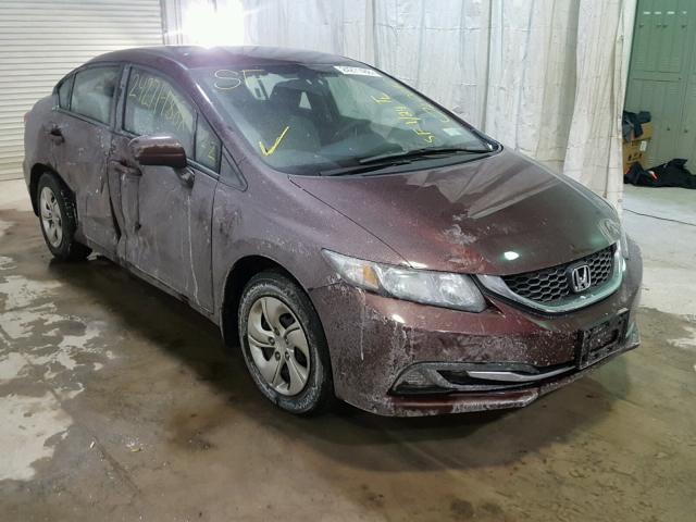 19XFB2F54FE219000 - 2015 HONDA CIVIC LX MAROON photo 1