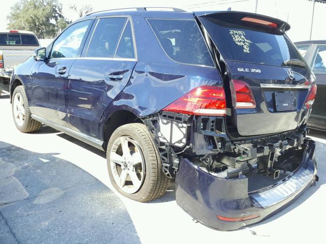 4JGDA5HB8JB040345 - 2018 MERCEDES-BENZ GLE 350 4M BLUE photo 3