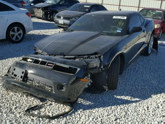 2G1FD1E35F9232687 - 2015 CHEVROLET CAMARO LT BLACK photo 2