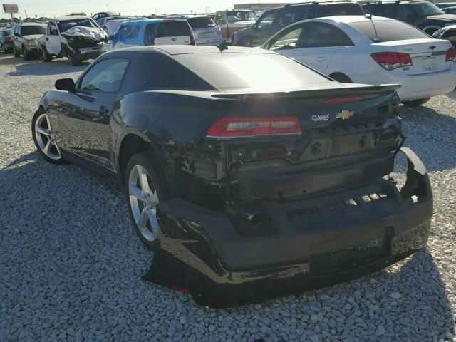 2G1FD1E35F9232687 - 2015 CHEVROLET CAMARO LT BLACK photo 3