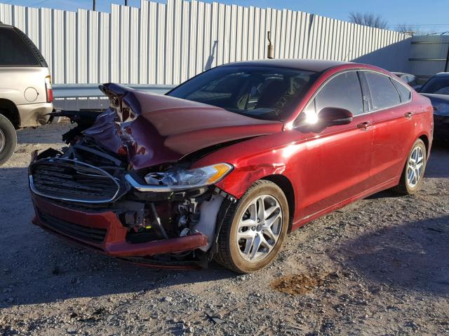 3FA6P0H75GR279811 - 2016 FORD FUSION SE RED photo 2