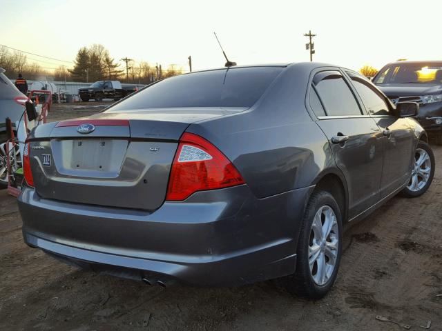 3FAHP0HA6CR131715 - 2012 FORD FUSION SE GRAY photo 4