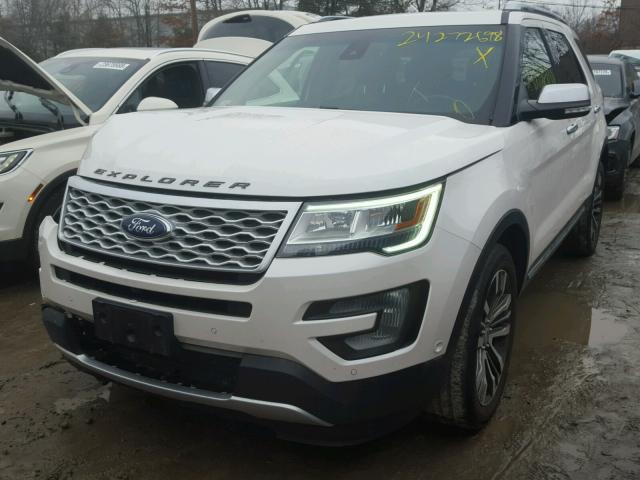 1FM5K8HT9HGA91376 - 2017 FORD EXPLORER P WHITE photo 2