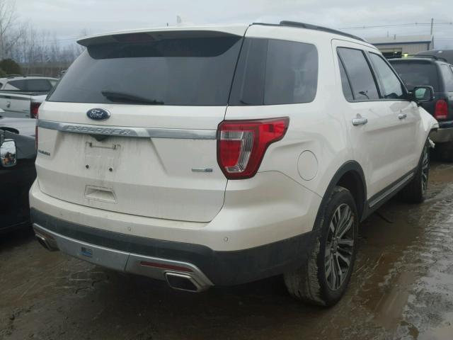 1FM5K8HT9HGA91376 - 2017 FORD EXPLORER P WHITE photo 4