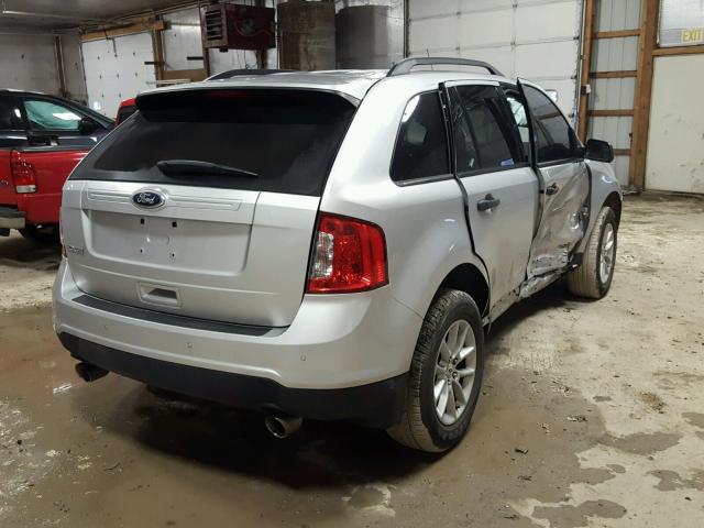 2FMDK3GC0DBB89956 - 2013 FORD EDGE SE SILVER photo 4