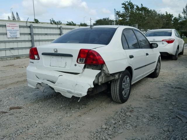 1HGES16345L027815 - 2005 HONDA CIVIC DX V WHITE photo 4