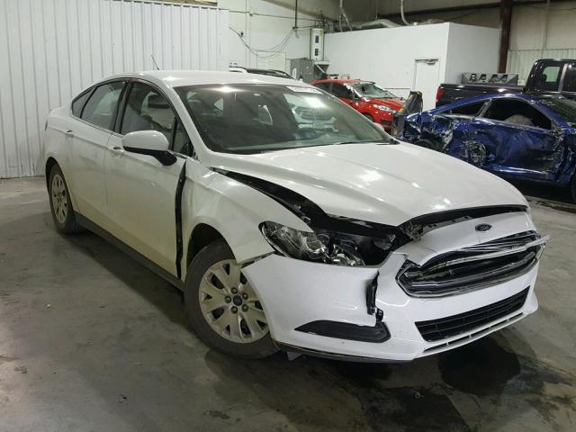 3FA6P0G78DR328576 - 2013 FORD FUSION S WHITE photo 1