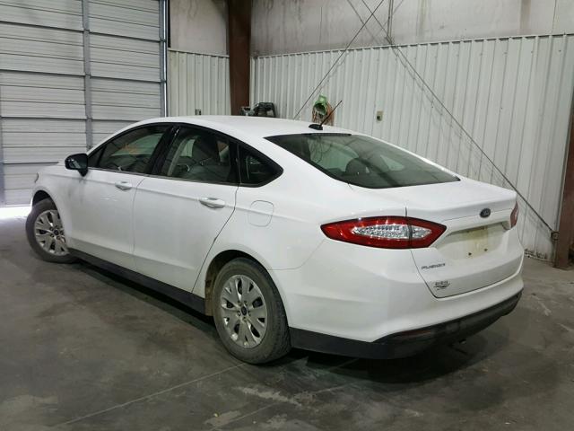 3FA6P0G78DR328576 - 2013 FORD FUSION S WHITE photo 3