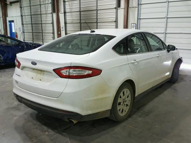 3FA6P0G78DR328576 - 2013 FORD FUSION S WHITE photo 4