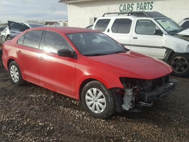 3VW2K7AJ4CM406252 - 2012 VOLKSWAGEN JETTA BASE წითელი ფოტო 1