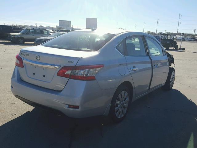 3N1AB7AP8FL695040 - 2015 NISSAN SENTRA S SILVER photo 4