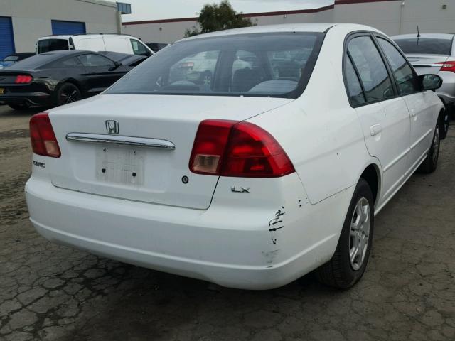 2HGES16672H563127 - 2002 HONDA CIVIC LX WHITE photo 4