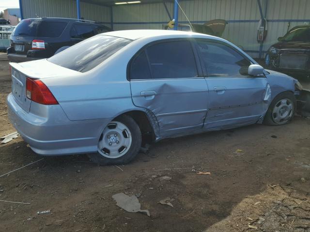 JHMES966X5S005104 - 2005 HONDA CIVIC HYBR BLUE photo 9