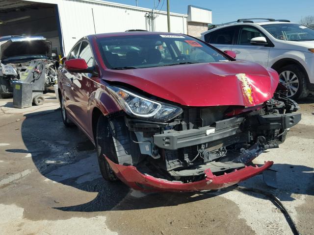 5NPDH4AE5EH497858 - 2014 HYUNDAI ELANTRA SE RED photo 1