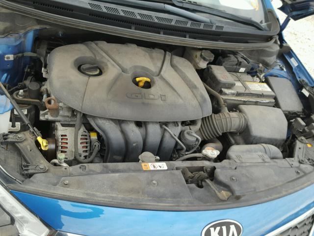 KNAFX4A82E5054490 - 2014 KIA FORTE EX BLUE photo 7